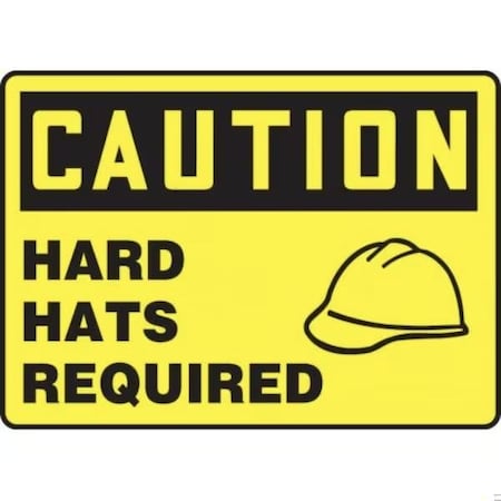 Accuform OSHA CAUTION SAFETY SIGN HARD HATS MPPE613XP MPPE613XP